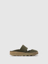 Round Toe Mules CANU MILITARY GREEN